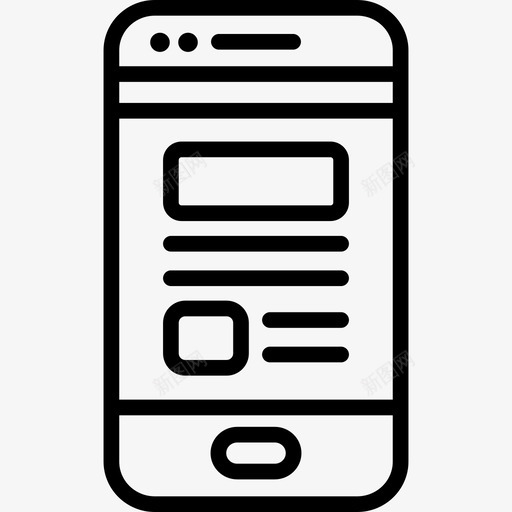 智能手机博客6线性图标svg_新图网 https://ixintu.com 博客6 智能手机 线性