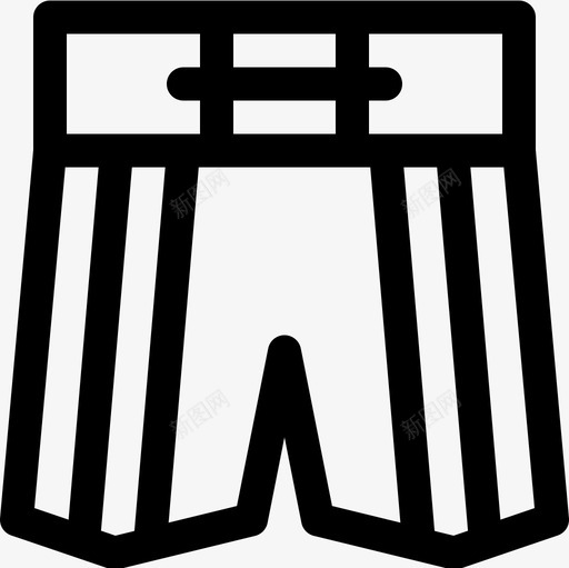 拳击短裤武术26直线型图标svg_新图网 https://ixintu.com 拳击短裤 武术26 直线型