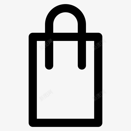 购物袋电子商务互联网图标svg_新图网 https://ixintu.com 互联网 创业 电子商务 线路 购物袋