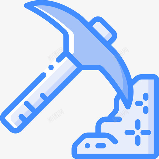 采矿采矿和手工艺4蓝色图标svg_新图网 https://ixintu.com 手工艺 蓝色 采矿