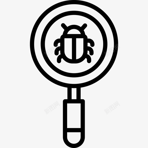 Bug网络安全8线性图标svg_新图网 https://ixintu.com Bug 线性 网络安全8