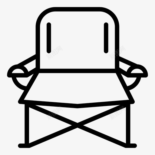折叠椅野营图标svg_新图网 https://ixintu.com 折叠椅 野营
