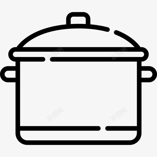 锅家用器具17线性图标svg_新图网 https://ixintu.com 器具 家用 线性