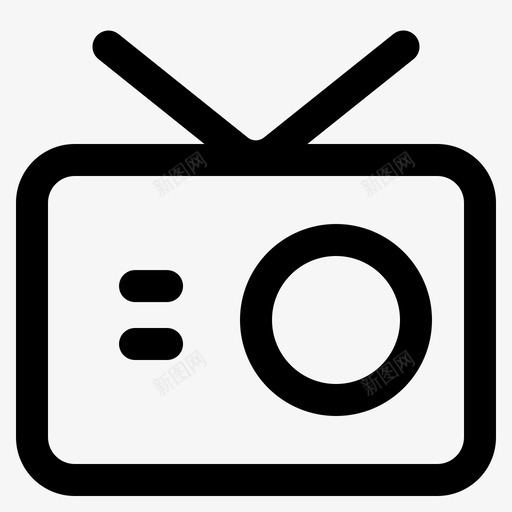 收音机音响电子图标svg_新图网 https://ixintu.com 收音机 电子 音乐 音响