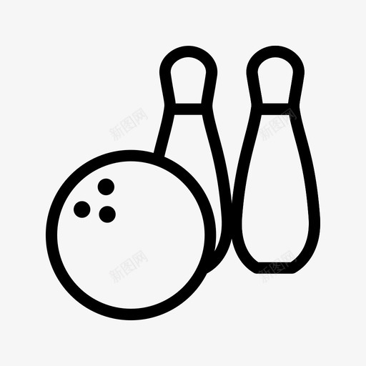 保龄球游戏滑雪图标svg_新图网 https://ixintu.com 保龄球 游戏 滑雪 运动