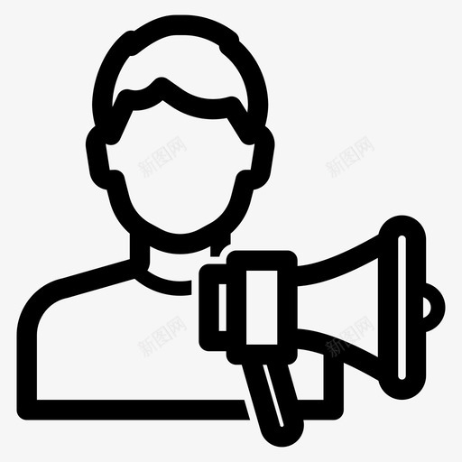 公开演讲广告客户竞选图标svg_新图网 https://ixintu.com 公开 商业 客户 市场营销 广告 演讲 竞选 金融