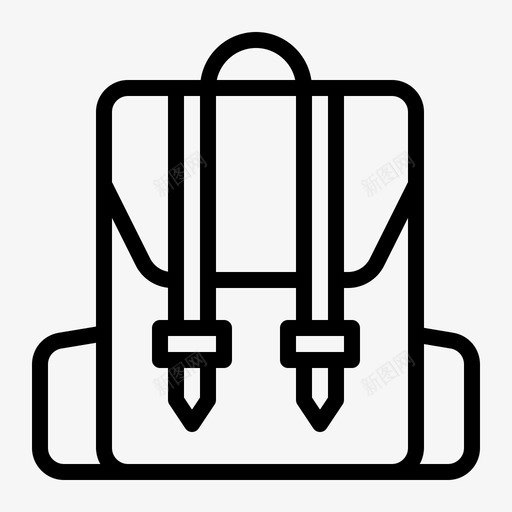 背包包行李图标svg_新图网 https://ixintu.com 包 学校 背包 背包轮廓 行李