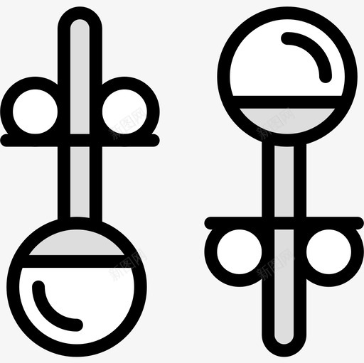 耳环jewlery3线性颜色图标svg_新图网 https://ixintu.com jewlery 线性 耳环 颜色