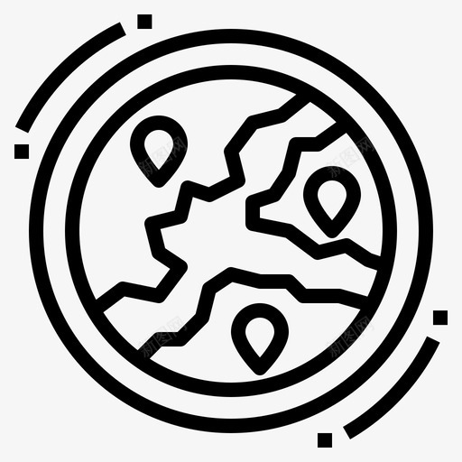 全球位置pin图标svg_新图网 https://ixintu.com pin 互联网 位置 全球