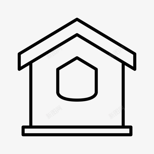 鸟舍鸟类住宅园林绿化图标svg_新图网 https://ixintu.com 卡通树屋 园林绿化 园林设备 木鸟之家 树屋 鸟类住宅 鸟舍