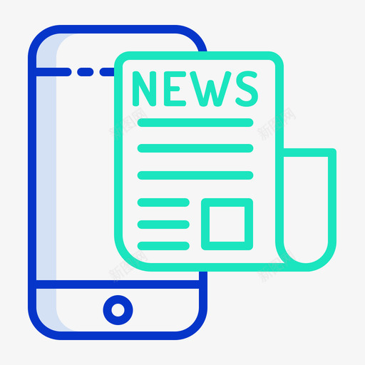 报纸移动应用程序19轮廓颜色图标svg_新图网 https://ixintu.com 应用程序 报纸 移动 轮廓 颜色