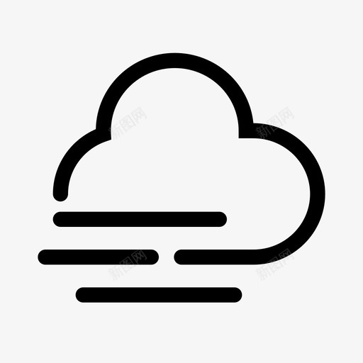 多云雾白天预报图标svg_新图网 https://ixintu.com 云雾 多云 夜间 天气 白天 预报