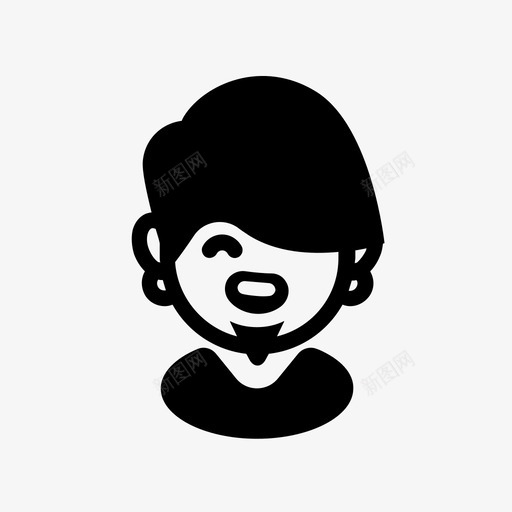 年轻的金属头像男性时尚人士化身图标svg_新图网 https://ixintu.com 人士 化身 头像 年轻 时尚 男性 金属