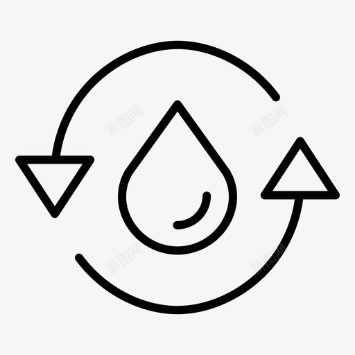 水水滴能量图标svg_新图网 https://ixintu.com 水 水滴 液体 能量