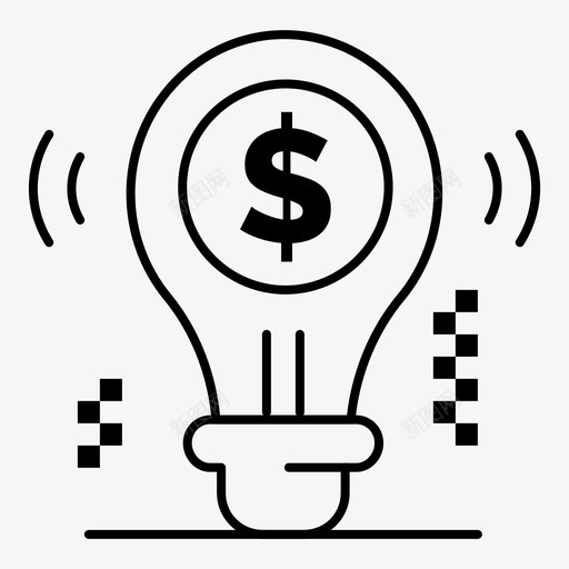 想法灯泡业务图标svg_新图网 https://ixintu.com 业务 想法 搜索引擎优化营销 灯泡 美元 解决方案