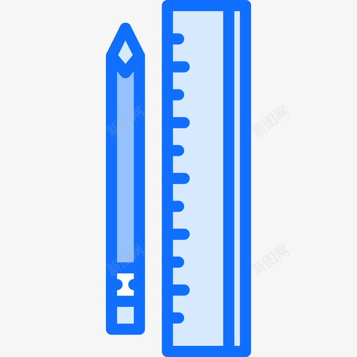 铅笔63号工具蓝色图标svg_新图网 https://ixintu.com 63号 工具 蓝色 铅笔