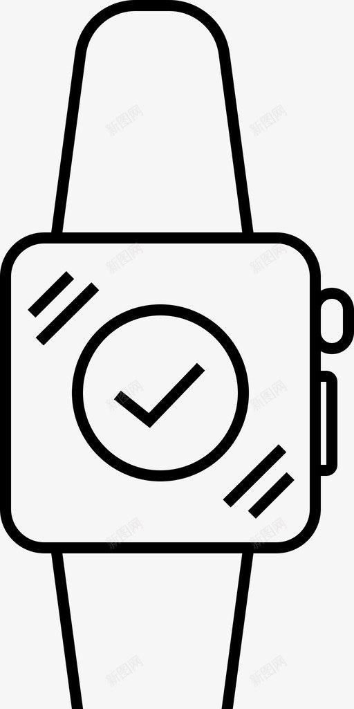 苹果手表iwatch智能图标svg_新图网 https://ixintu.com iwatch 家居用品 手表 日常 智能 苹果