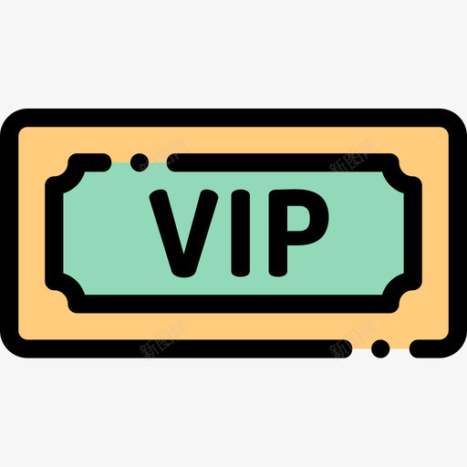 Vip64号吧台线性颜色图标svg_新图网 https://ixintu.com 64号 Vip 吧台 线性 颜色