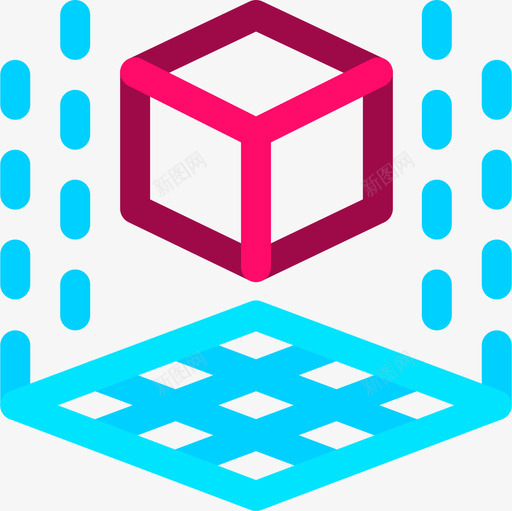 3d打印机打印基本线性颜色图标svg_新图网 https://ixintu.com 3d 基本 打印 打印机 线性 颜色