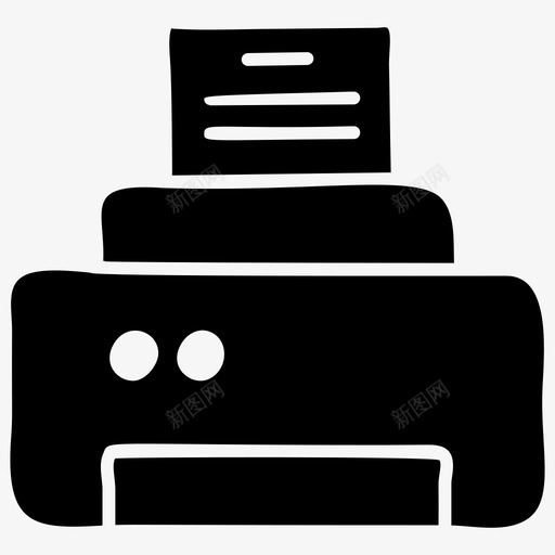 打印机排字器输出设备图标svg_新图网 https://ixintu.com 印刷机 在线学习字形矢量图标集 打印机 排字器 排字机 输出设备