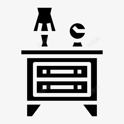 床头柜装饰家具图标svg_新图网 https://ixintu.com 家具 床头柜 灯 睡眠固体 装饰