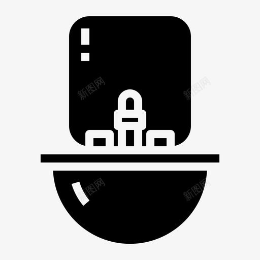 水槽电器装饰图标svg_新图网 https://ixintu.com 家具 房子 水槽 电器 装饰