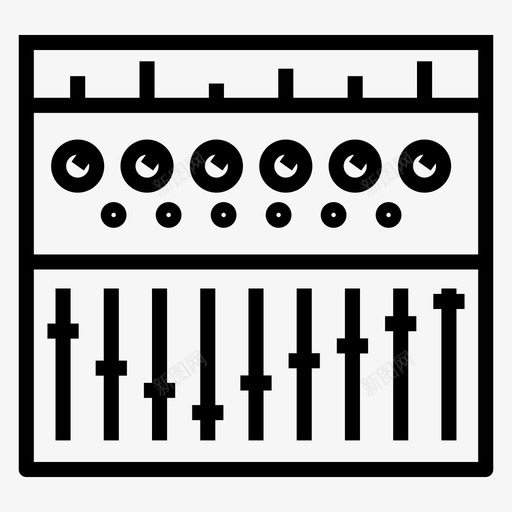 音频混音器音频均衡器混音控制台图标svg_新图网 https://ixintu.com 声音设置 混音控制台 视频生产线矢量图标集 音频均衡器 音频混音器