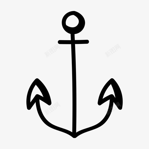 锚船海图标svg_新图网 https://ixintu.com 夏季 水槽