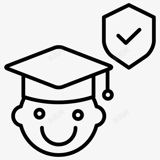 学习照顾保险图标svg_新图网 https://ixintu.com 保护 保险 学习 学生 照顾