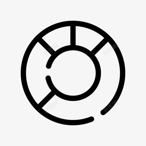 圆环图数据演示文稿图标svg_新图网 https://ixintu.com 圆环图 数据 文稿 演示 线条 表格