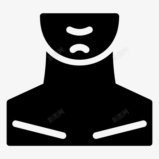 颈部身体部位下巴图标svg_新图网 https://ixintu.com 下巴 人体 器官 图标 扁平 肩部 身体 部位 颈部