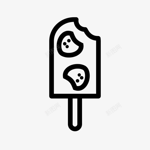 草莓冰棒糖果冰激凌棒图标svg_新图网 https://ixintu.com 冰棒 冰激凌棒 糖果 草莓冰棒