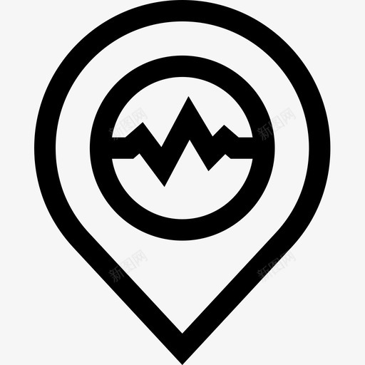 地震自然灾害线性图标svg_新图网 https://ixintu.com 地震 线性 自然灾害