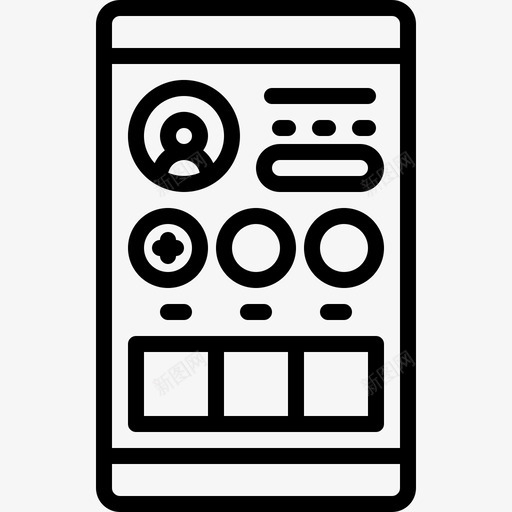 个人资料页应用程序主页图标svg_新图网 https://ixintu.com instagram 个人资料页 主页 应用程序 菜单