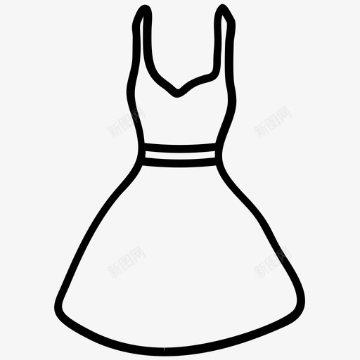服装时装精品连衣裙图标svg_新图网 https://ixintu.com 人体 图标 女装 时装 服装 模型 电子商务 精品 连衣裙