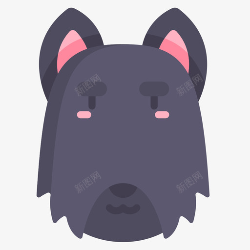 苏格兰梗狗4扁平图标svg_新图网 https://ixintu.com 扁平 苏格兰