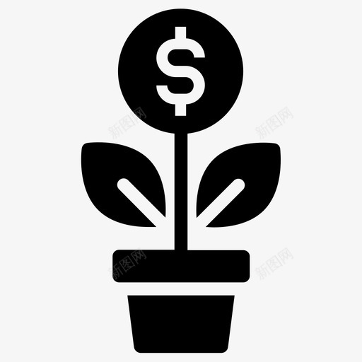 增长投资金钱图标svg_新图网 https://ixintu.com 利润 增长 投资 金钱