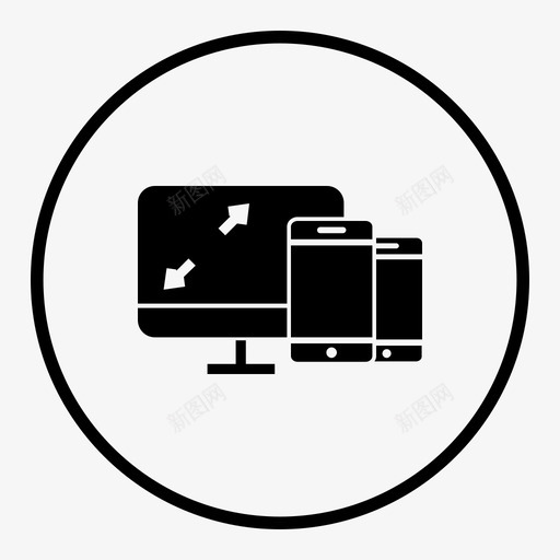 响应自适应响应式图标svg_新图网 https://ixintu.com we web 响应 开发 自适 设计 适应