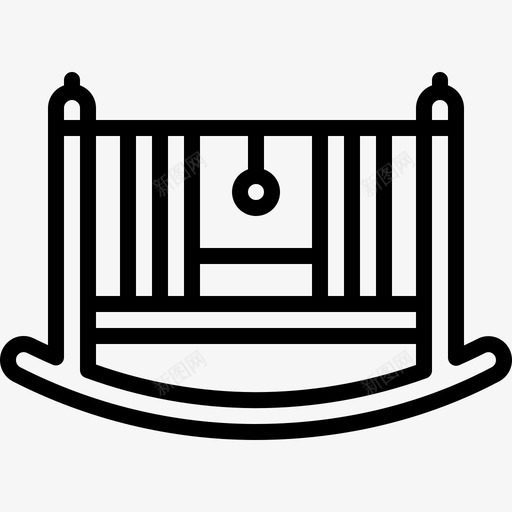 摇篮婴儿床舒适图标svg_新图网 https://ixintu.com 婴儿床 摇篮 舒适