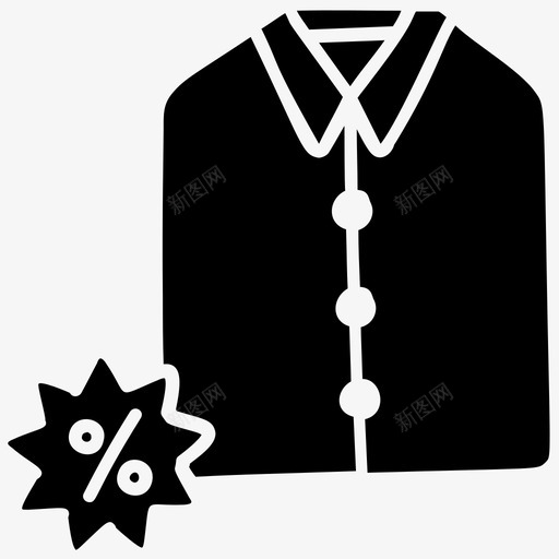 衬衫销售衬衫折扣购物折扣图标svg_新图网 https://ixintu.com 图标 字形 折扣 电子商务 衬衫 购物 销售