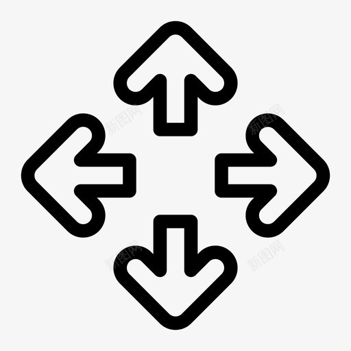 分散箭头所有方向放大图标svg_新图网 https://ixintu.com 分散箭头 导航箭头papt 所有方向 扩展 放大 移动