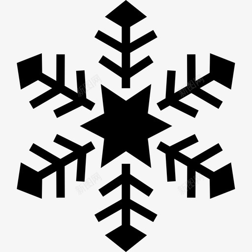 雪花圣诞189填充图标svg_新图网 https://ixintu.com 圣诞 填充 雪花