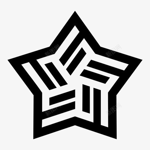 星状树状结构迷宫式辐射式图标svg_新图网 https://ixintu.com 旋转式 星状 树状 结构 辐射 迷宫 速率