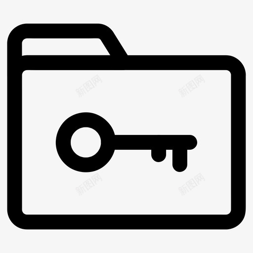 文件夹锁钥匙打开图标svg_新图网 https://ixintu.com 保险箱 安全 密码 打开 文件夹 钥匙
