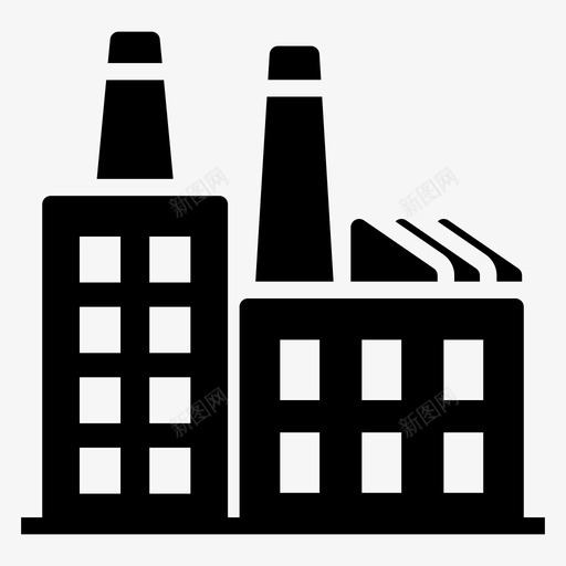 核电站冷却塔发电厂图标svg_新图网 https://ixintu.com 元素 冷却塔 发电厂 图标 城市 字形 核电站 电站