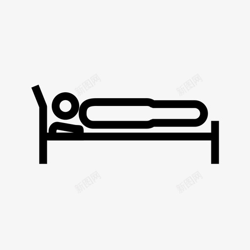 睡觉医院人图标svg_新图网 https://ixintu.com 人 医院 房间 病人 睡觉