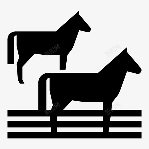 畜栏农场马图标svg_新图网 https://ixintu.com 农场 围场 牲畜 畜栏
