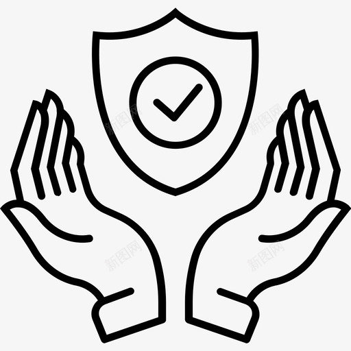 保险汽车手图标svg_新图网 https://ixintu.com 保护 保险 共享 汽车
