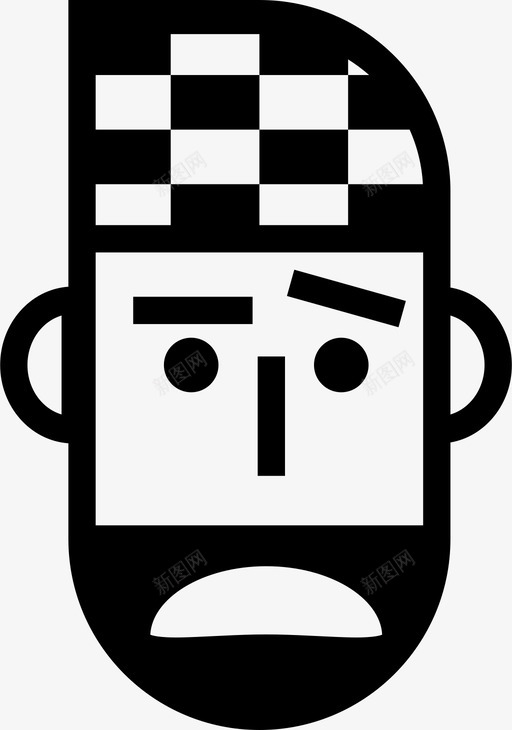 悲伤的脸化身坏的不快乐的图标svg_新图网 https://ixintu.com 不快乐的 化身的时髦男人的感情和情绪 坏的 悲伤的脸化身