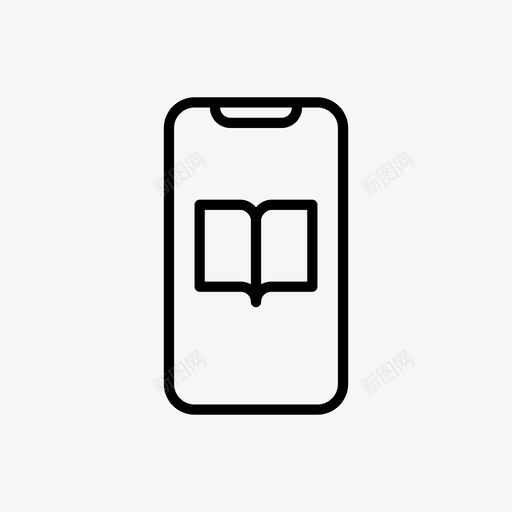 电子书手机阅读图标svg_新图网 https://ixintu.com 像素 完美 手机 电子书 阅读